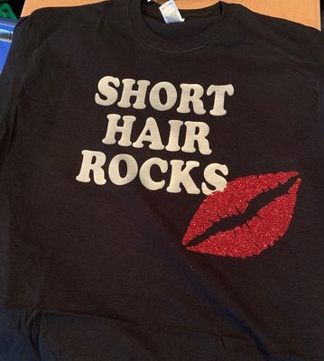 Short Hair Rocks T-Shirt