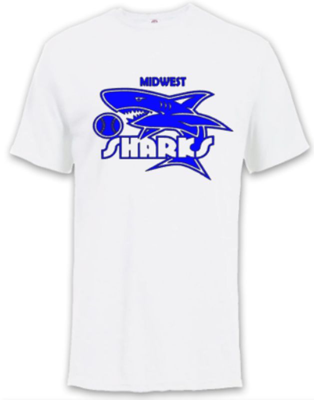 ADULT - Vintage Sharks Logo T-Shirt