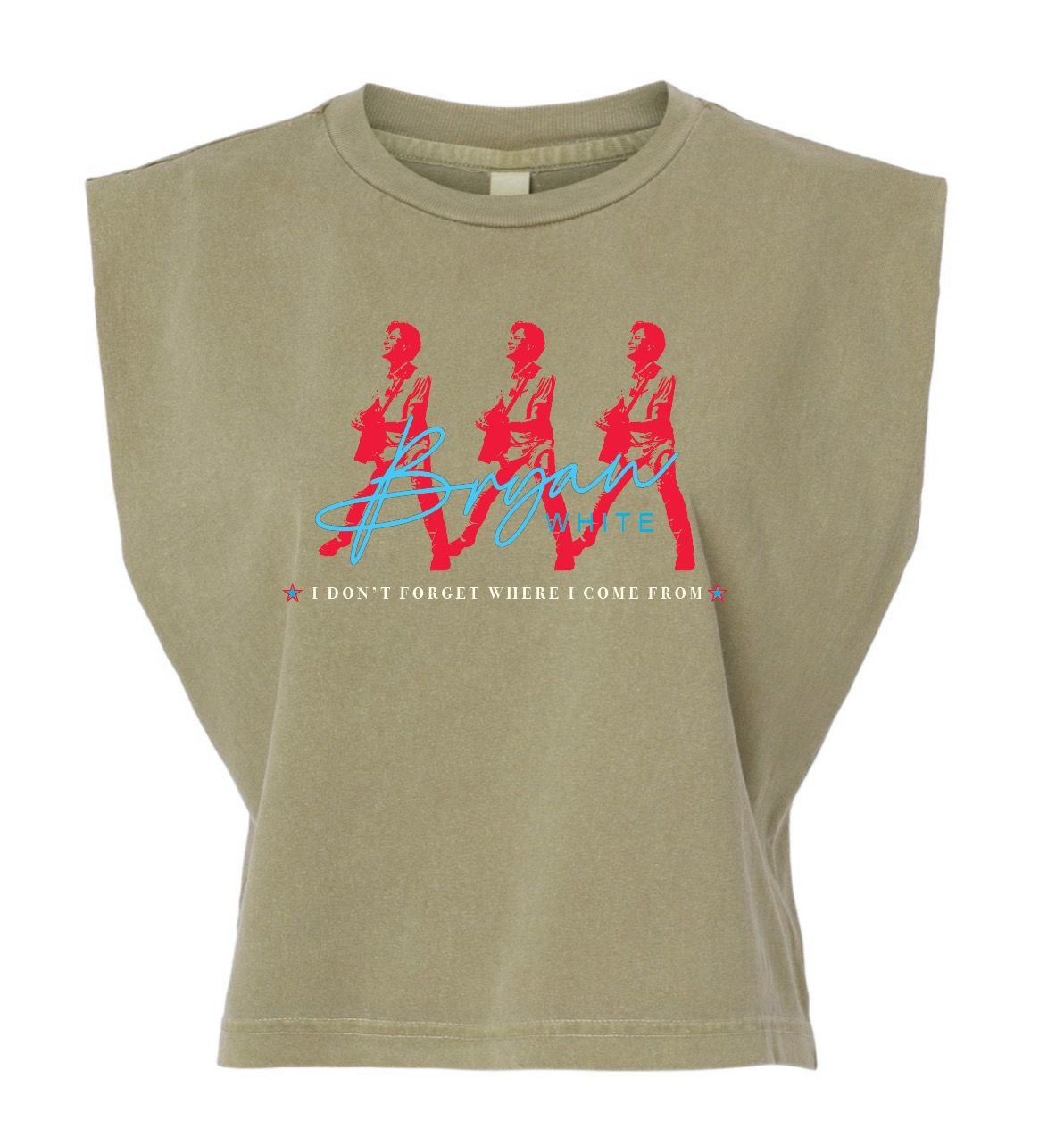 Bryan White Army Muscle Crop Tank