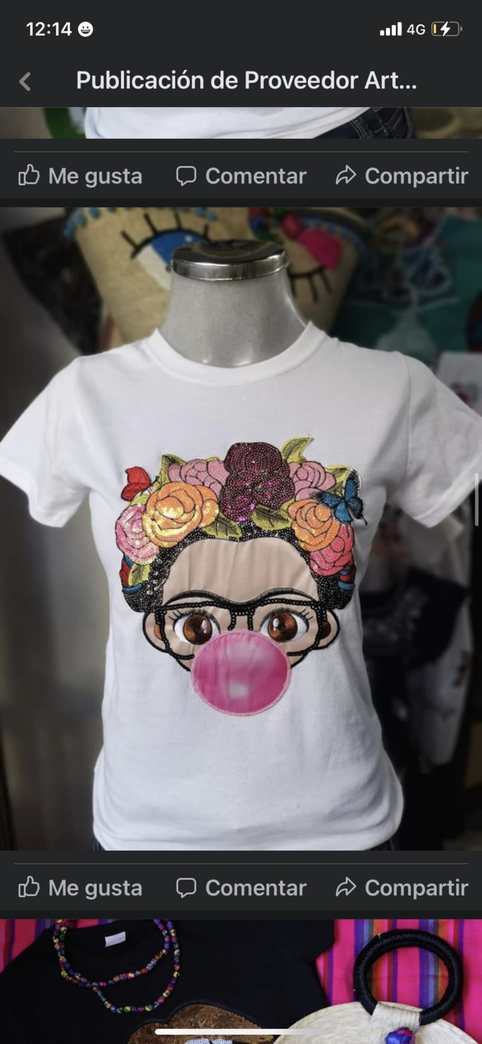 White Frida shirt S M