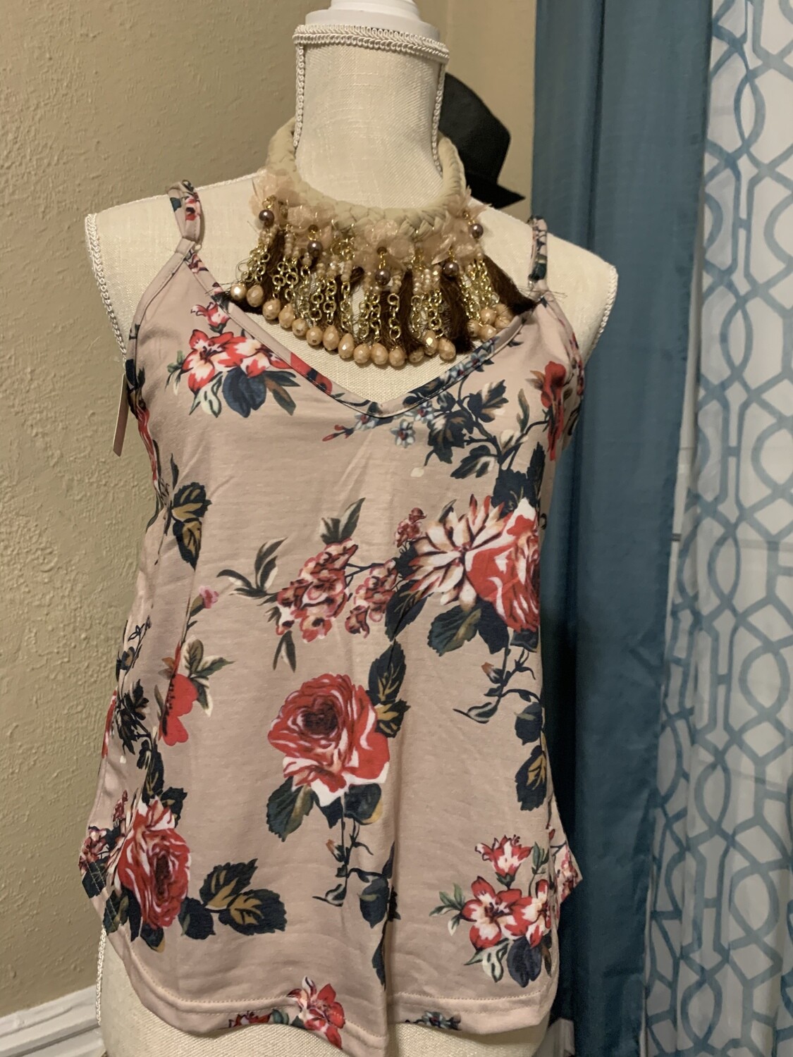 Sample flowery coffee short sleeve M