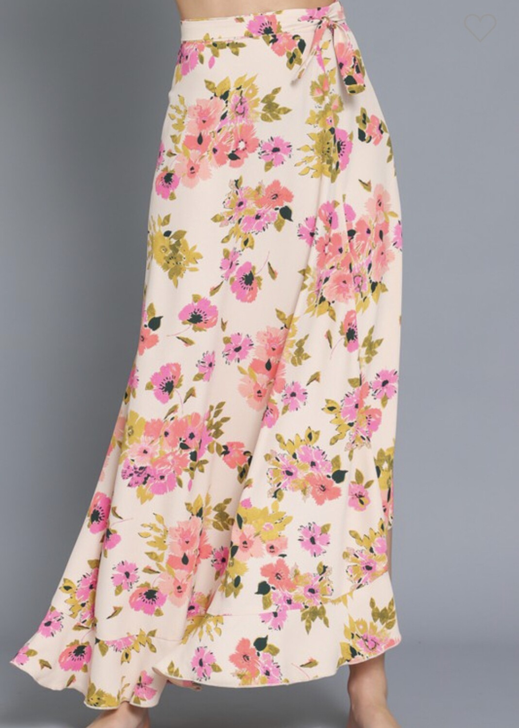 Floral Blush Wrap Skirt