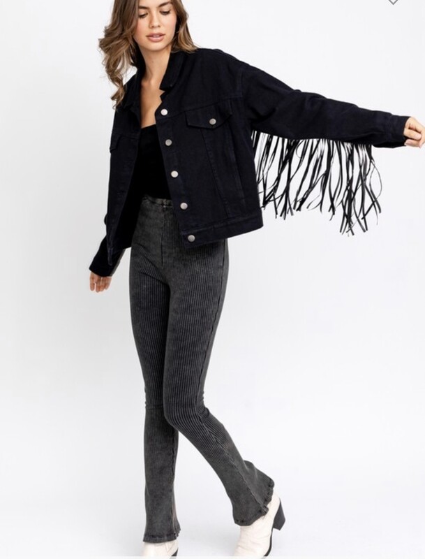 Black Edge Fringe Jacket