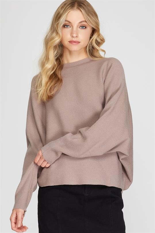 Dolman Sleeve Knit Top