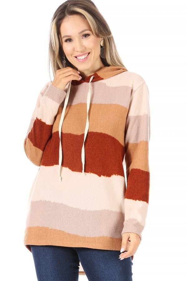 Soft Striped Hoodie