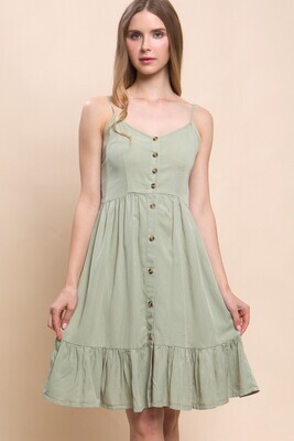 Moss Button Dress