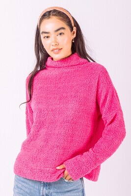 Hot Pink Sherpa Sweater