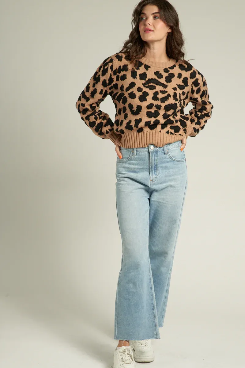 Leona Leopard Crewneck Sweater