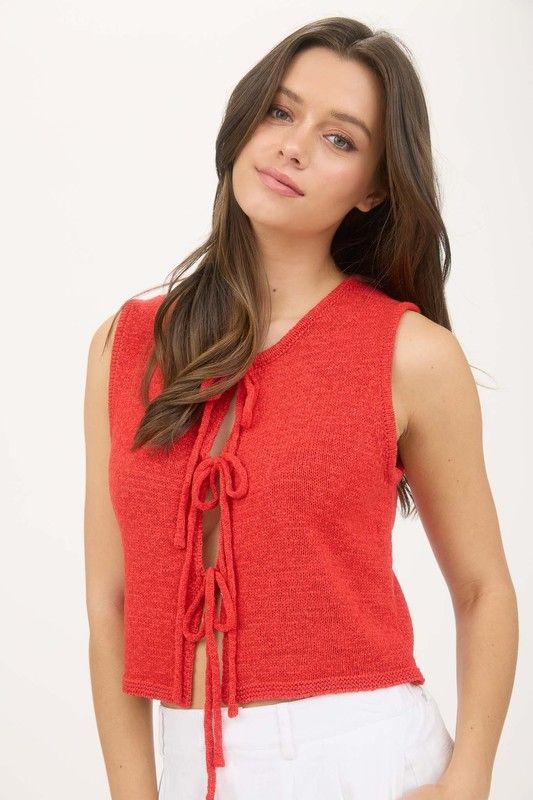 Front Tie Sweater