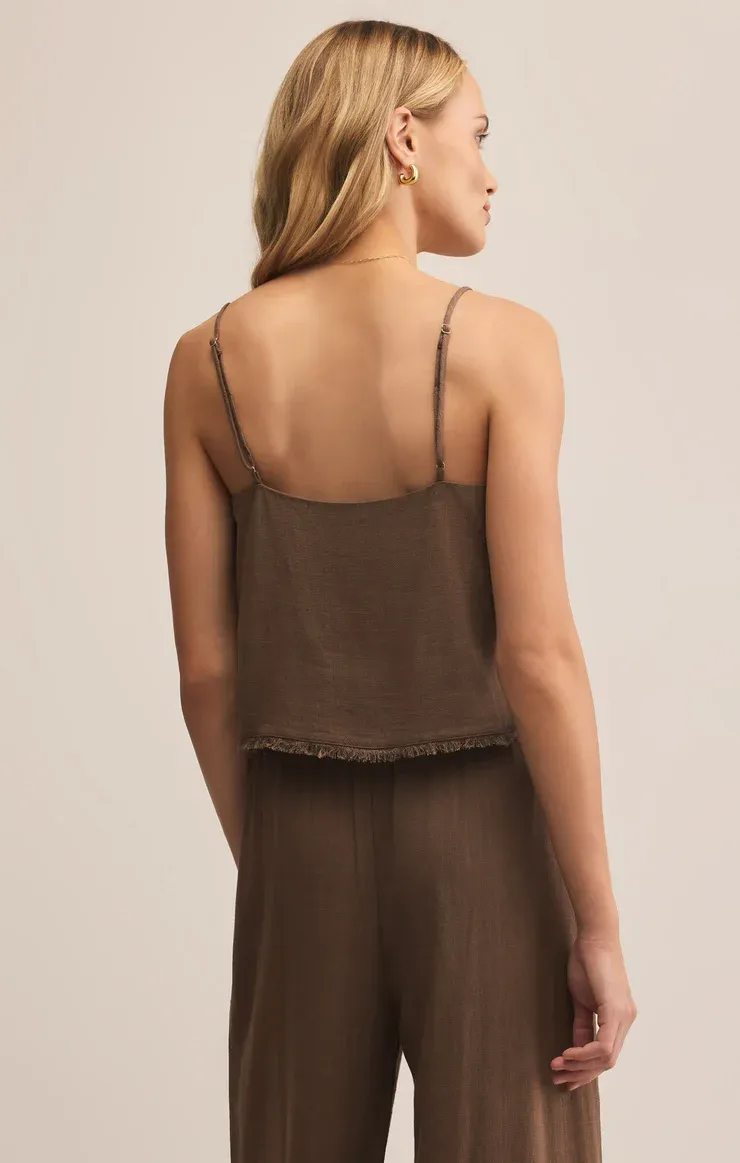 Built with Top Tank Mid Strappy SoftMotion™ 　М tankダークブラウン opened サルセーションウェア新作Back in with Shelf Bra ヨガ・ピラティス