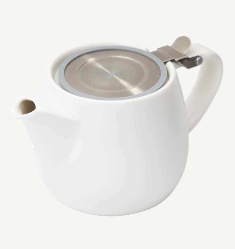 White Personal Teapot