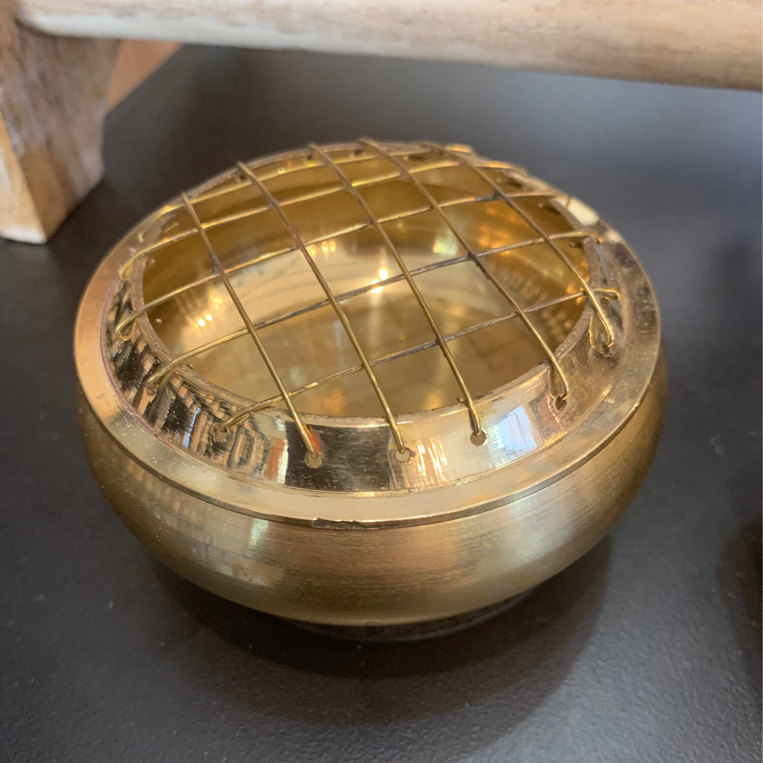 Brass Charcoal Burner With Screen