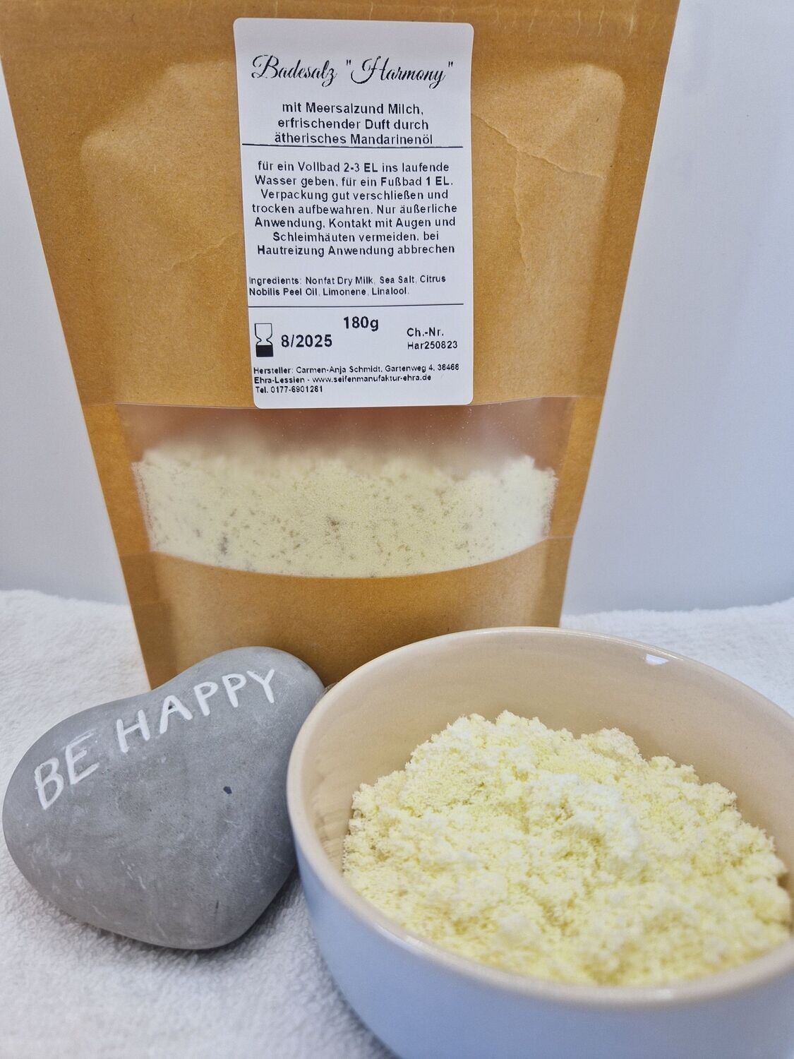 Badesalz "Harmony" mit Duft der roten Mandarine