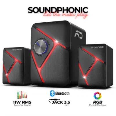 Enceinte SOUNDPHONIC RGB 11W RMS BLUETOOTH