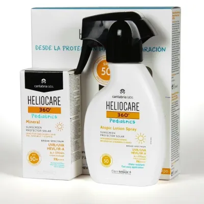 IFC HELIOCARE PACK 360 PEDIATRIC MINERAL 50ML  ATOPIC LOCION PISTOLA 250ML