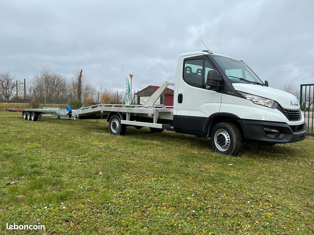 Camion dépanneuse IVECO 35S14 + remorque porte-voiture 8 m