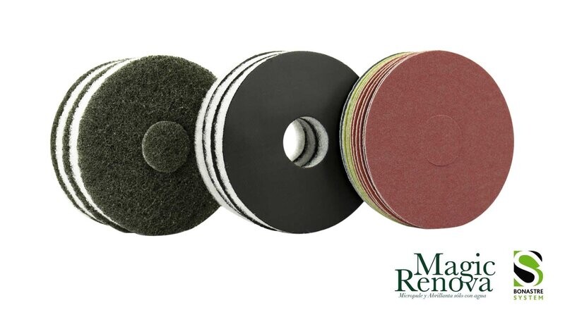 Kit enceradora 125 mm (mármol y terrazo)