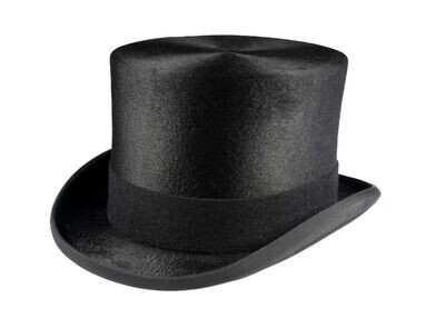*Luxury Black Fur Felt, Top Hat