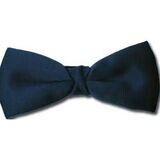 Pre-Tied, Black Satin Bow Tie