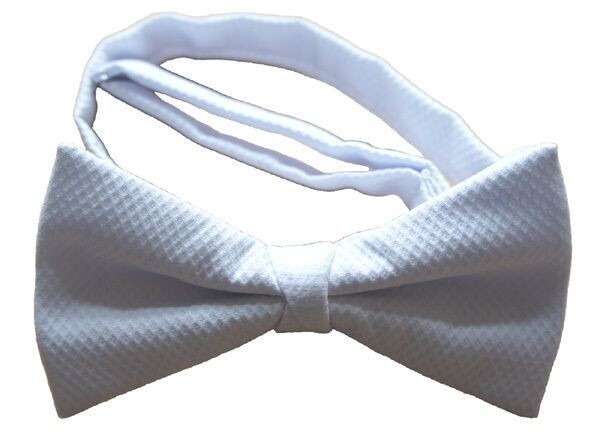 Pre-Tied, White Marcella Bow Tie