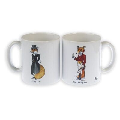 Mr & Mrs Fox, Ceramic Mugs