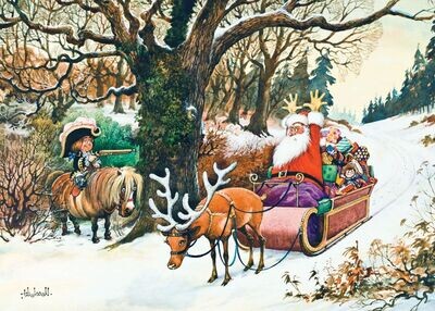 Thelwell Christmas Card - Jumping The Gun Thelwell Christmas Card - Jumping The Gun