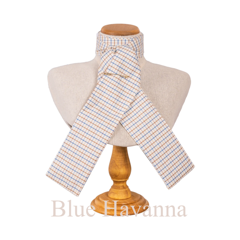 Racesafe Tattersall Check Stocks - Self Tie/Four Fold