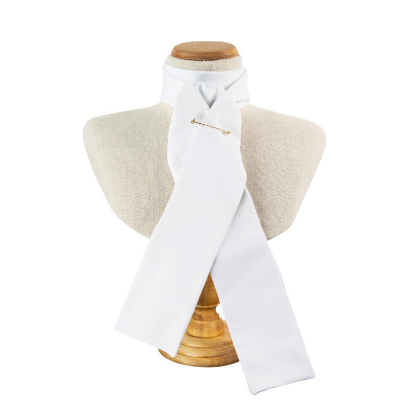 Racesafe White Cotton Pique Stocks