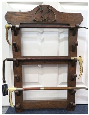 Lovely Wall Mounted Oak Whip Rack