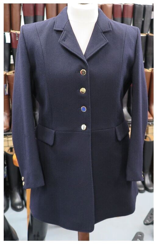 Ladies 42" Augusta Mid Weight, Navy Hunt Coat