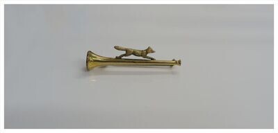 9ct Gold, Fox on Horn Pin