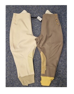 Ladies 30" Fawn Cavalry Twill Hunting Breeches - End of Season Sale