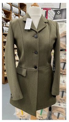 Ladies 32" Augusta, Dark Green Keepers Tweed Hunt Coat