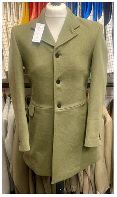 Gents 38" Waterford, Green Melange Tweed Hunt Coat