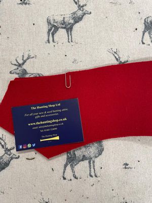 Hunt Collar Fabric, Colour: Scarlet Cavalry Twill