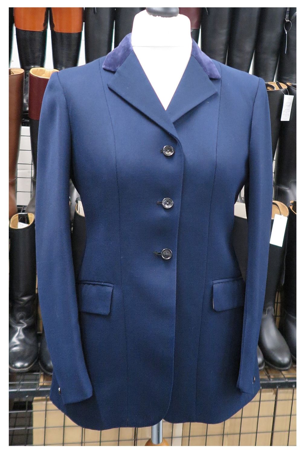 Ladies 36" Swaine Adeney & Brigg, Navy Hunt Coat