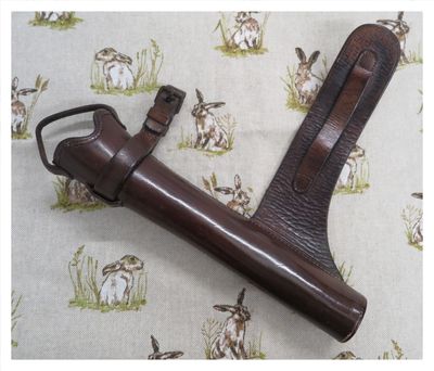 Brown Leather Horn Case