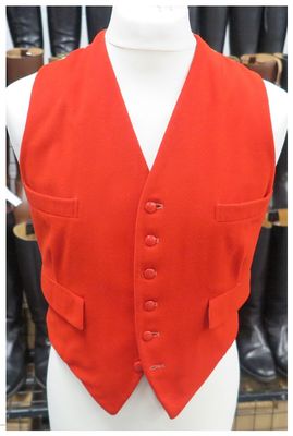 Gents 38" Doeskin, Scarlet Waistcoat