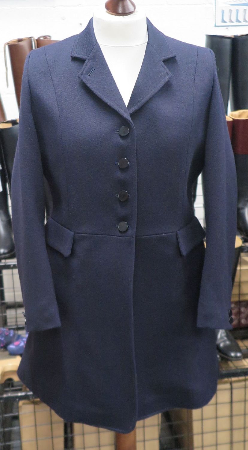 Ladies 42" Mid Weight, Navy Hunt Coat