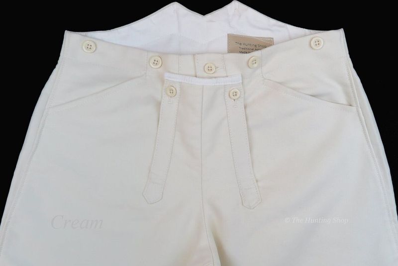 *Gents Moleskin Hunting Breeches, Colour: Cream, Waist Size: 32", Special Measure: No