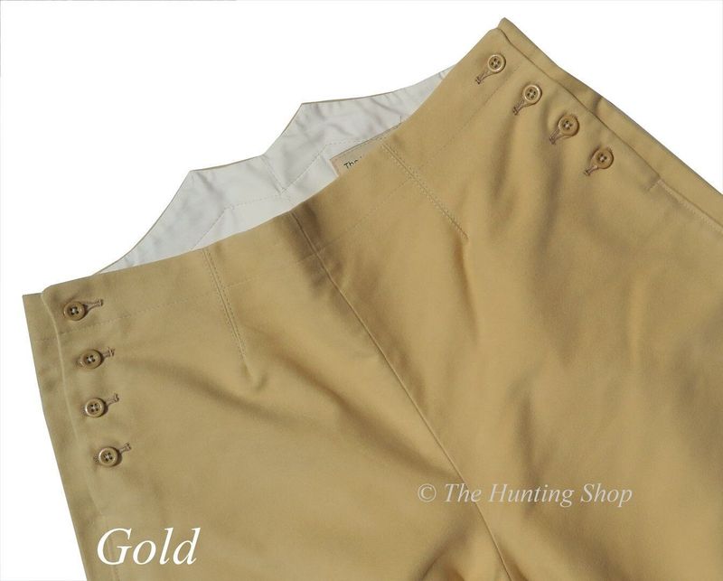 *Ladies Moleskin Hunting Breeches, Colour: Gold, Waist Size: 32", Special Measure: No