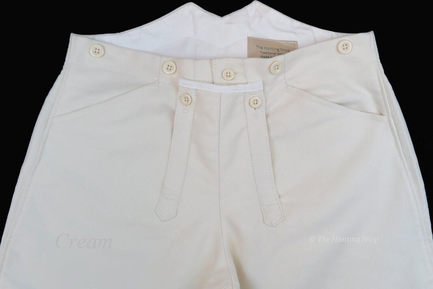 *Gents Moleskin Hunting Breeches, Waist Size: 32", Special Measure: No, Colour: Cream