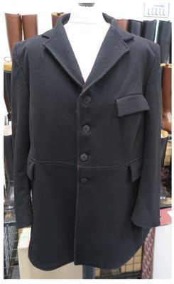 Gents 44" Mears, Black Hunt Coat