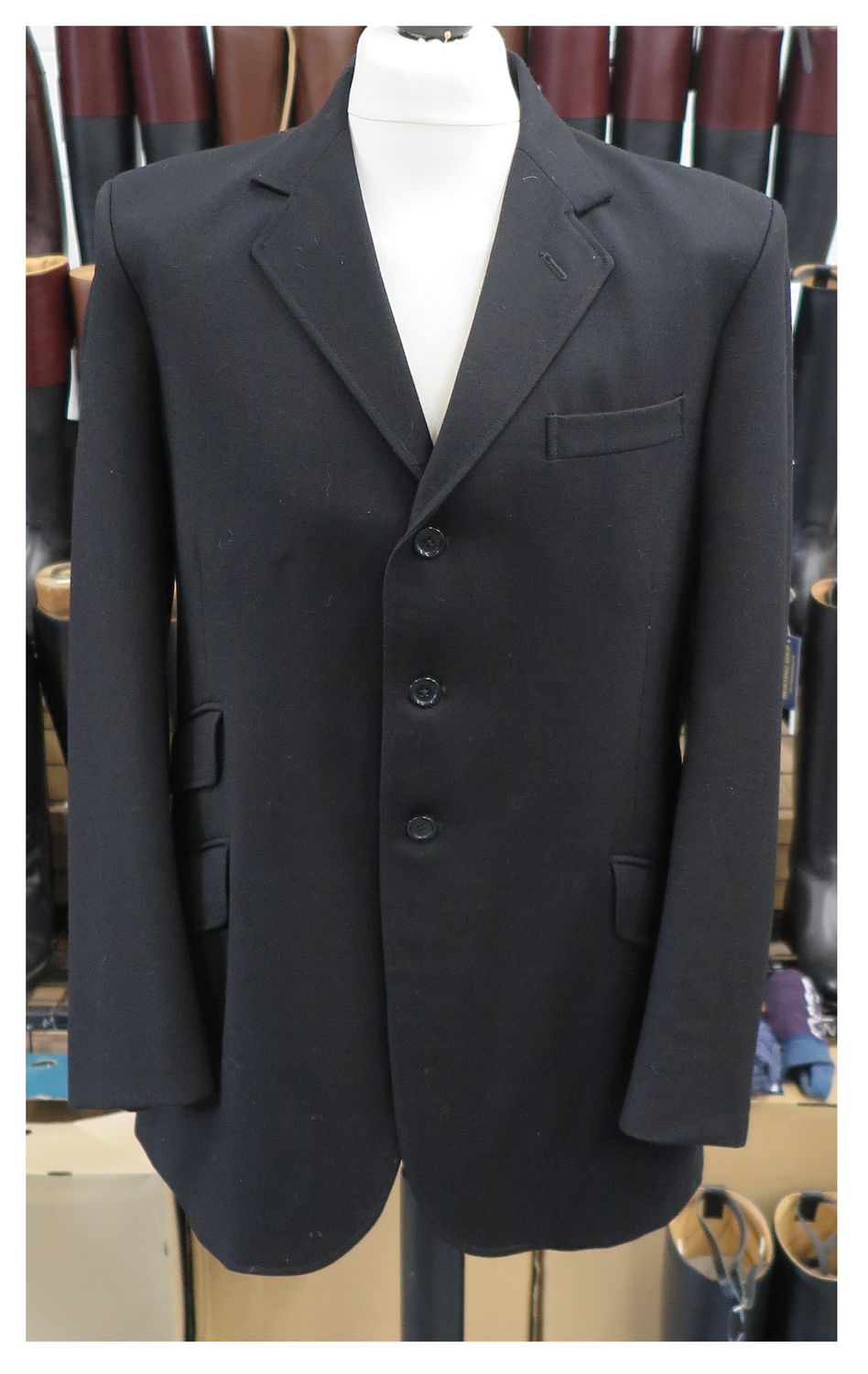 Gents 42" W & H Gidden, Black Hunt Coat