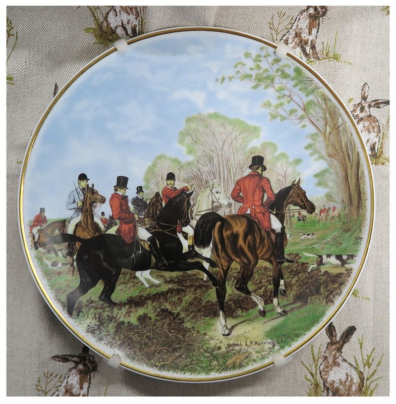 J.F.Herring Hunting Scene Plate