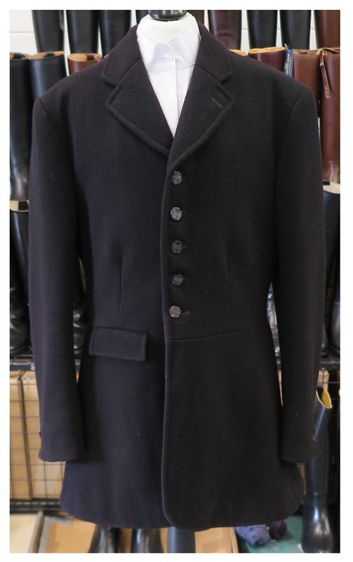 Gents 36" Frank Hall, Black Hunt Coat