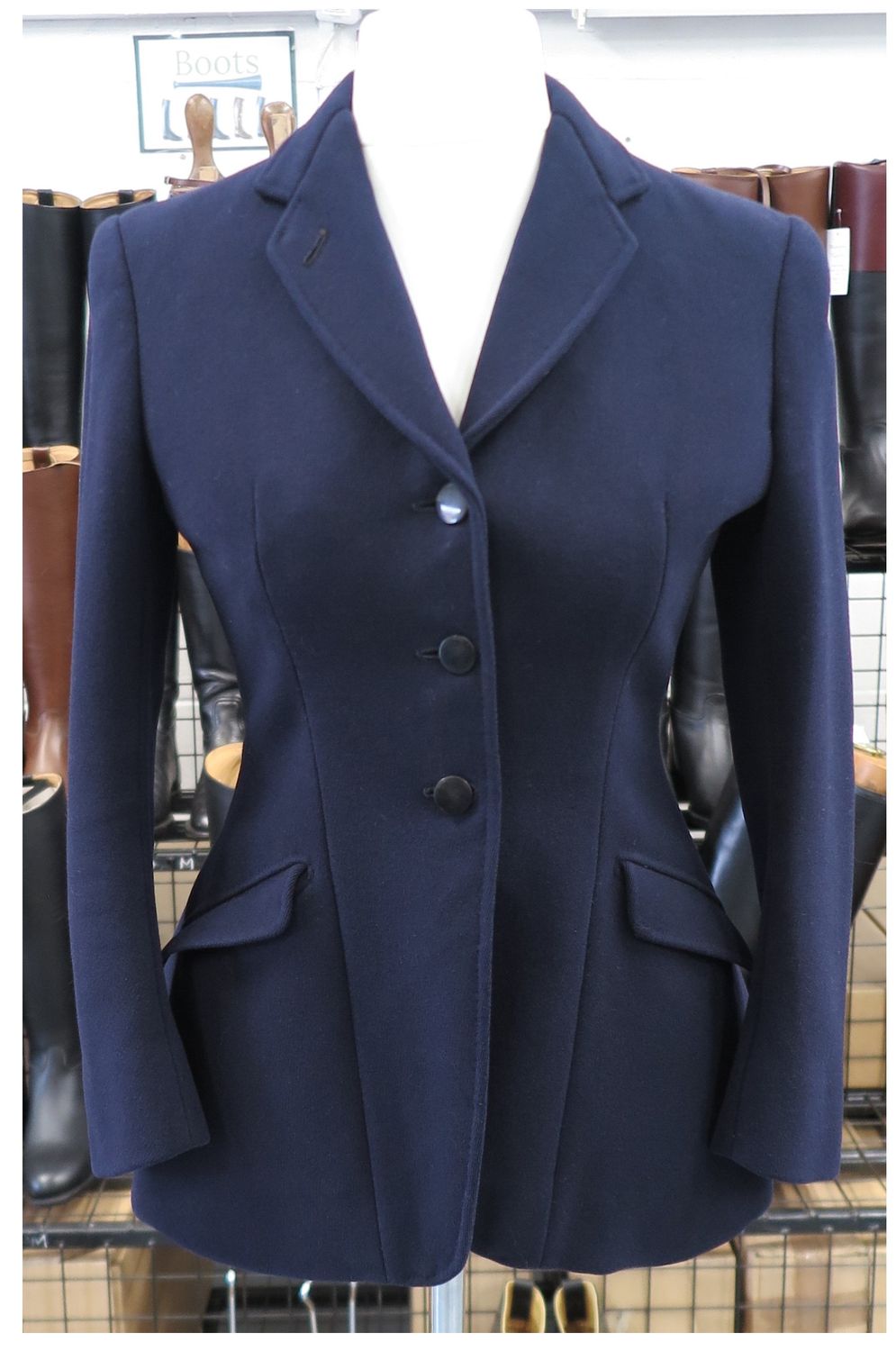 Ladies  34" Bernard Weatherill, Navy Hunt Coat