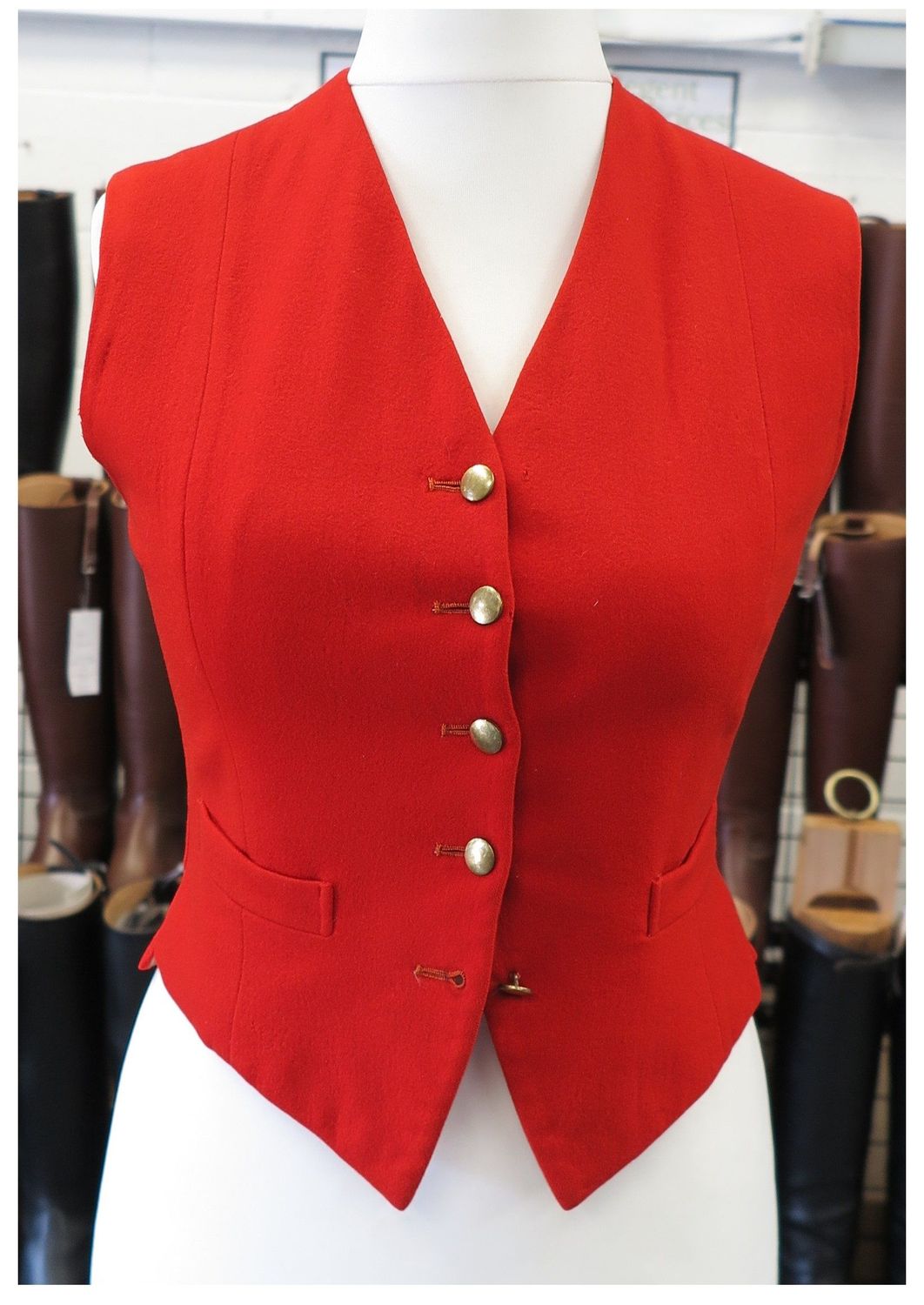 Ladies 32" S.Fisher, Red Waistcoat