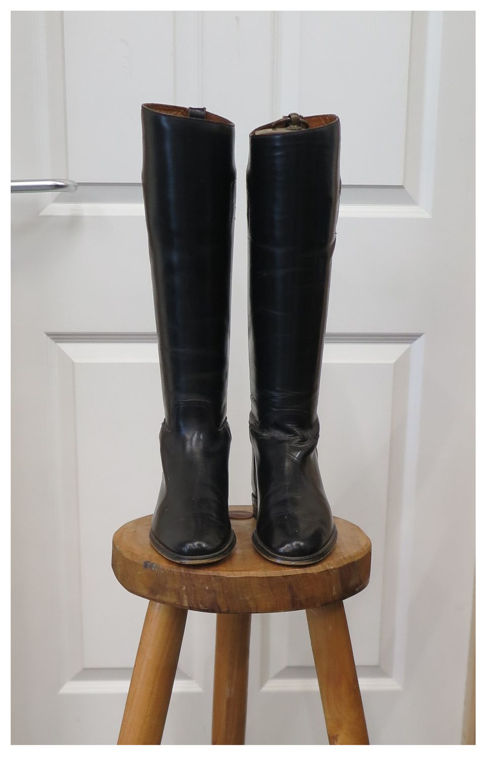 Size 7, Regent, Black Leather Boots with Trees