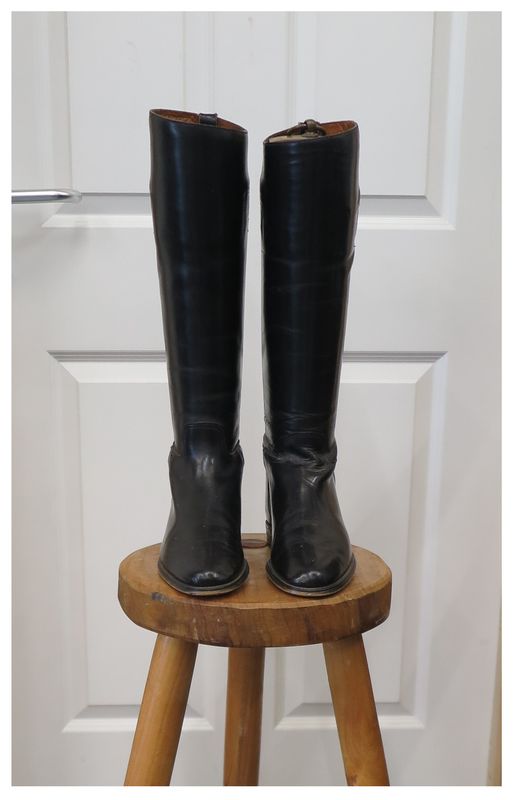Size 7, Regent, Black Leather Boots with Trees